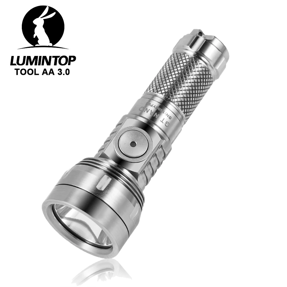 EDC LED Flashlight Titanium Keychain Outdoor Powerful Camping Lantern 400M Distance Light USB-C Rechargeable Lamp GT NANO 3.0