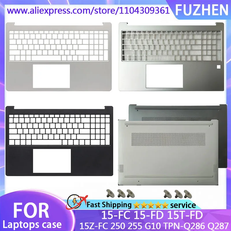 For 15-FC 15-FD 15T-FD 15Z-FC 250 255 G10 TPN-Q286 Q287 Laptop Palm Rest Upper Lower Cover Bottom Shell Back Case