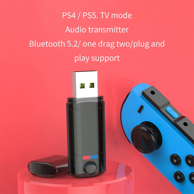 VAORLO USB Bluetooth สเตอริโอเครื่องส่งสัญญาณ Dual Stream Multipoint Latency ต่ำตัวรับสัญญาณ WiFi สำหรับทีวี PC XBOX PS4 PS5สวิทช์