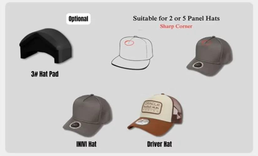 2025 Digital Double Heater Automatic Open Printing Hat Cap Heat Press Machine With Multi-Timer and Laser, 3 Cap Mats Included
