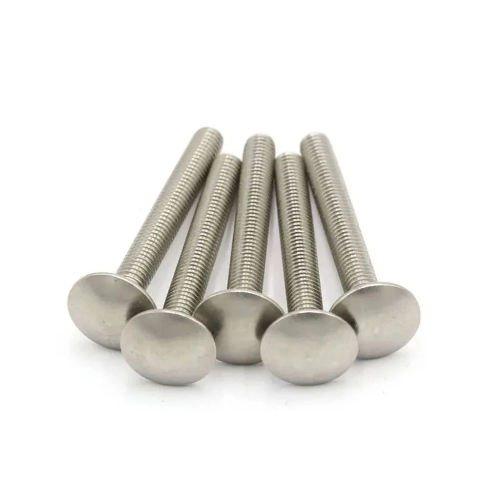 

M6 M8 M10 M12 304 Stainless Steel Truss Round Head Square Neck Carriage Screw Coach Bolt Length: 12 - 120mm Square Neck