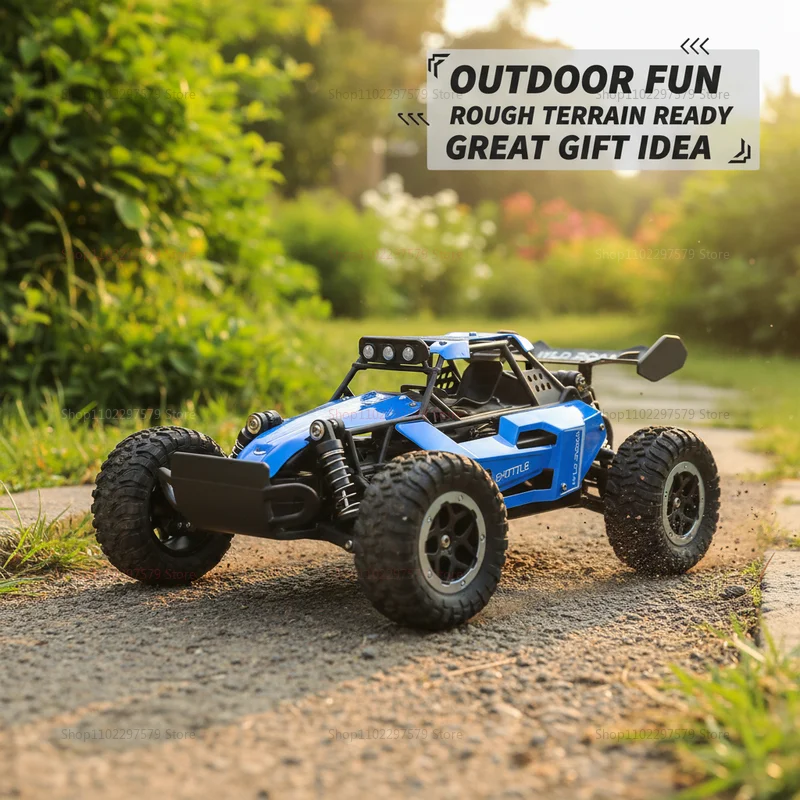 2026 Remote Control Car RC Cars 1:16 All Terrain Truck LED Lights Outdoor 2WD Off Road 2.4GHz High Speed 20Km/h Toy Gift Kid