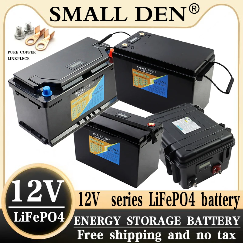 12V/12.8v 600Ah 300Ah 160Ah 120Ah 100Ah 90Ah 80Ah LiFePO4 Battery Lithium Iron Phosphate Batteries Travel Camp 14.6v Golf cart