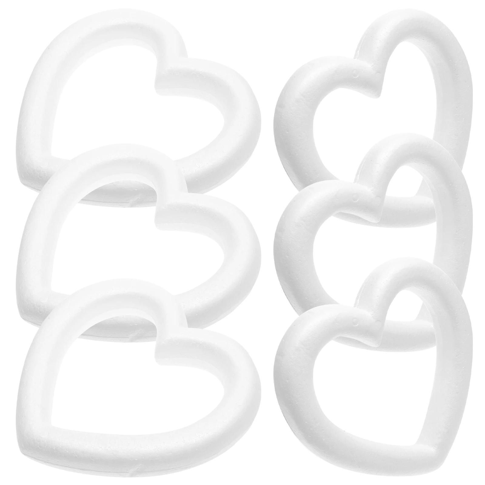 

6pcs Love Wreath Form Foam Holiday Decorations Polystyrene Rings Craft Projects Garland Children Church Preschool Home