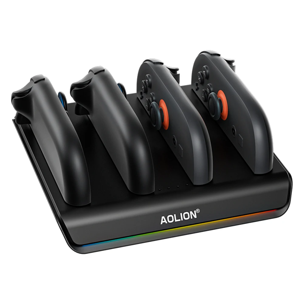 

Зарядная станция 4-в-1 с RGB-подсветкой для контроллеров Nintendo Switch 2 и аксессуаров