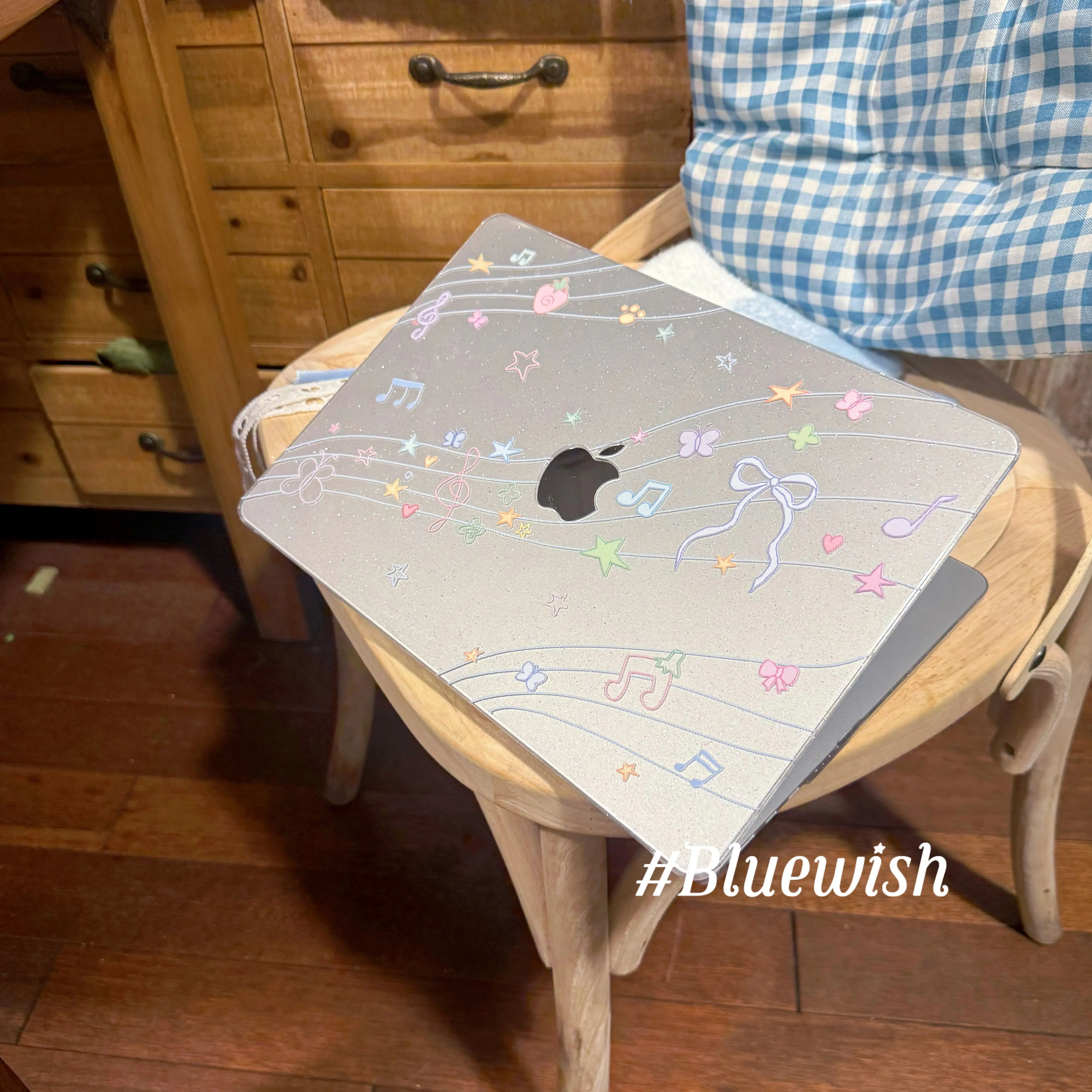 Music Note Sparkling Laptop Case For Macbook Neo 2026 A3404 Air 13 15 M4 M5 A3448 Touch Bar ID Pro 14 A3426 Mac 16in A3428 Cover