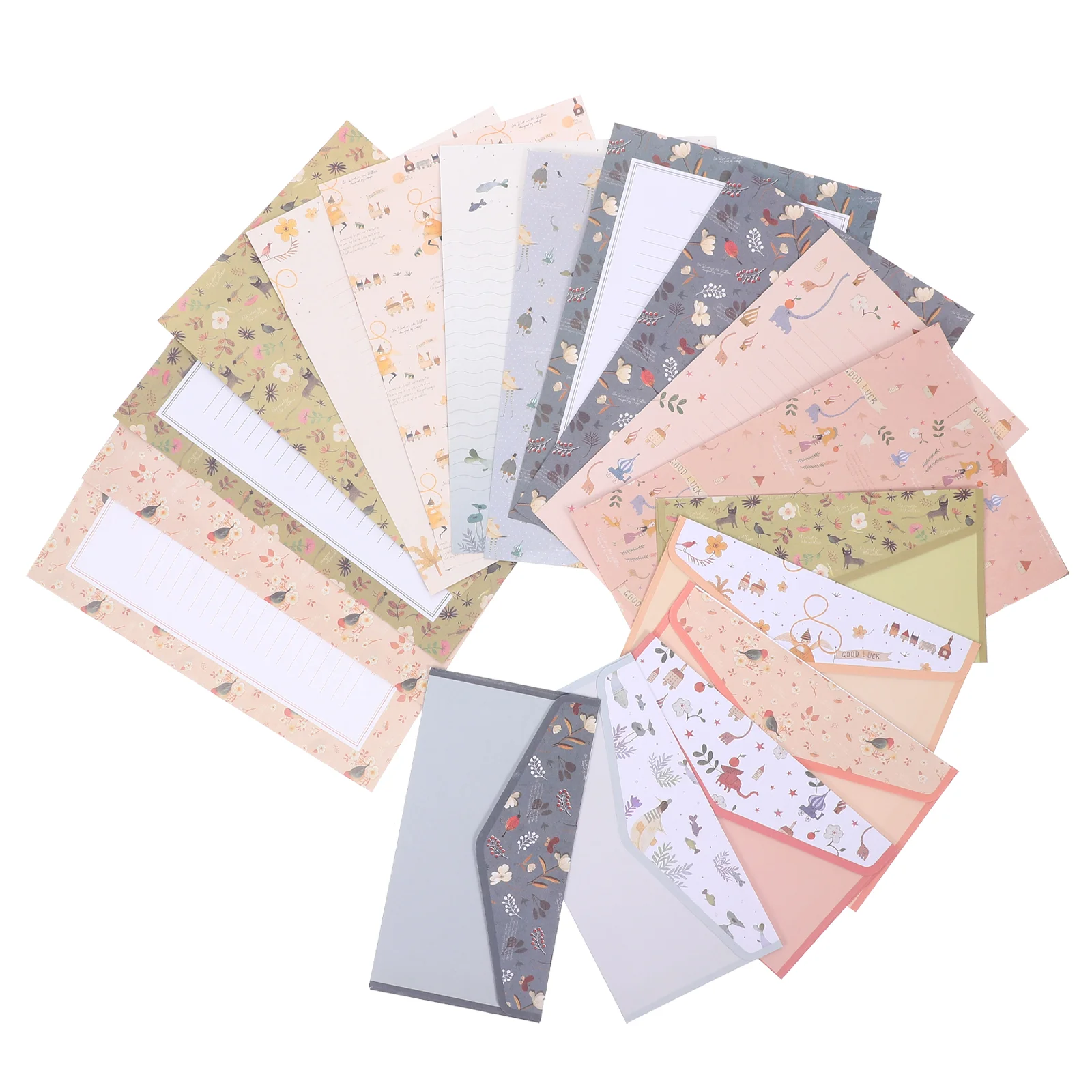 

A5 Floral Envelope Letter Papers Painting Set Lovely Kit Stationary Writing and