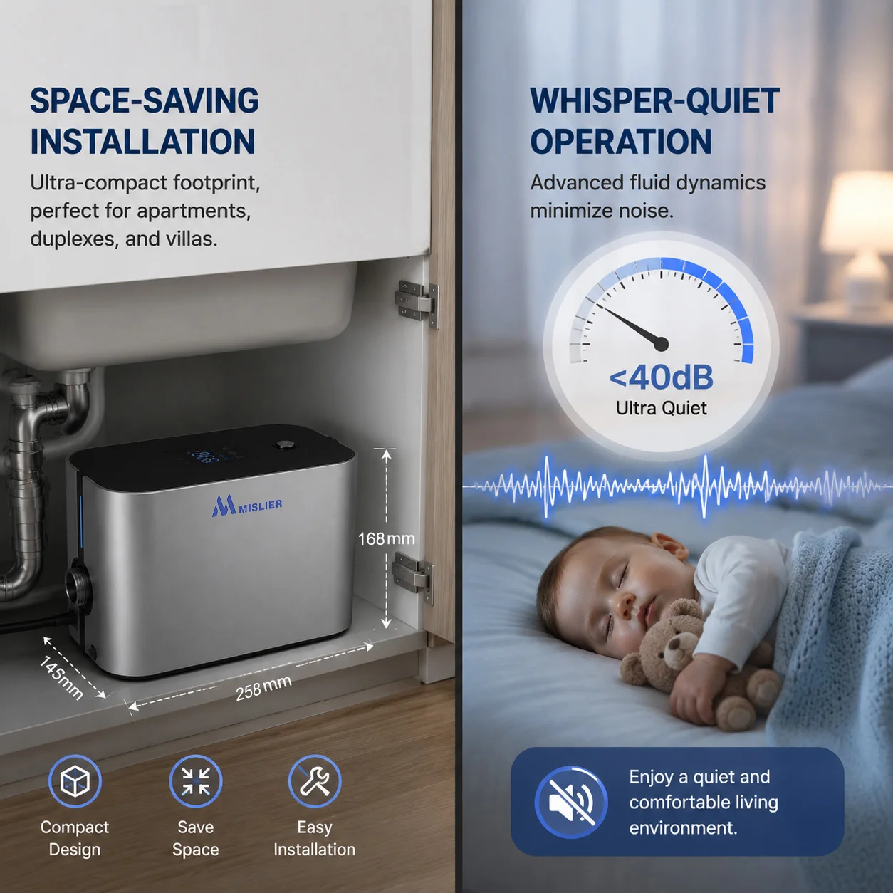 Compact Design Silent Inverter Pump Intelligent Permanent Magnet Kitchen Water Booster Pump
