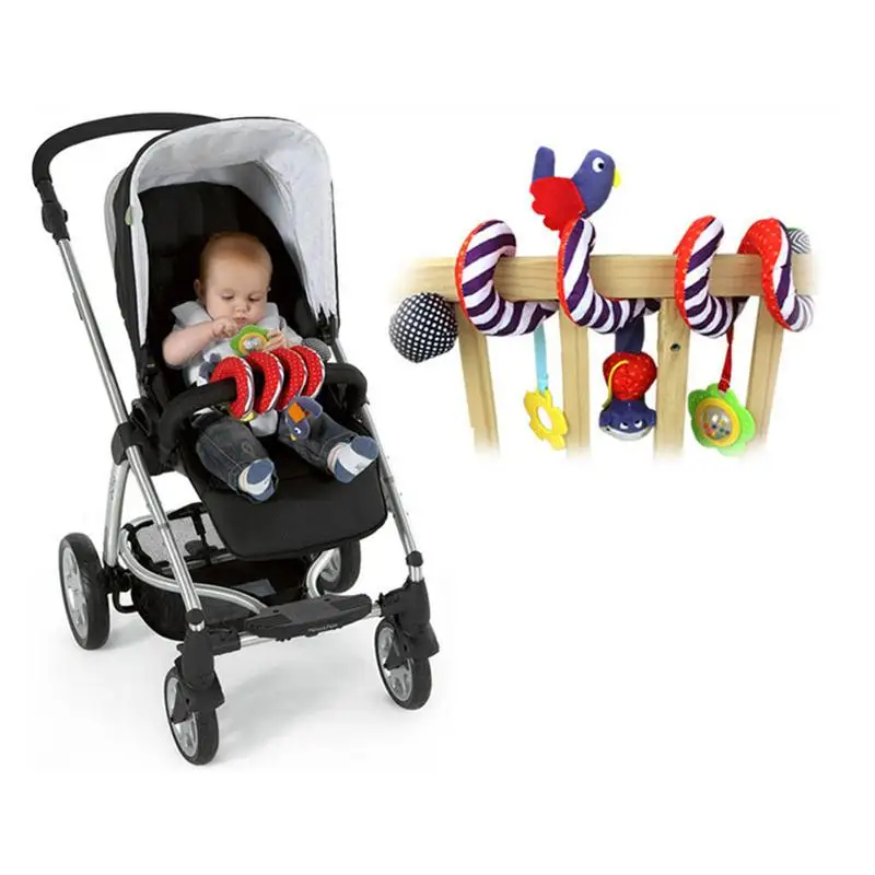 Spiraal Knuffel Autostoel Wieg Baby Tandjes Kinderwagen Rammelaars Speelgoed Spiraal Opknoping Baby Speelgoed Met Leuke Patronen Cartoon Bijtring pluche