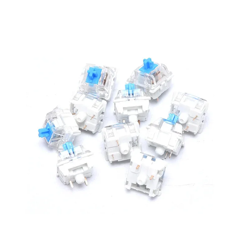 10 قطع من مفتاح لوحة المفاتيح الميكانيكية Cherry MX الأصلية، عمود مفتاح RGB الأزرق