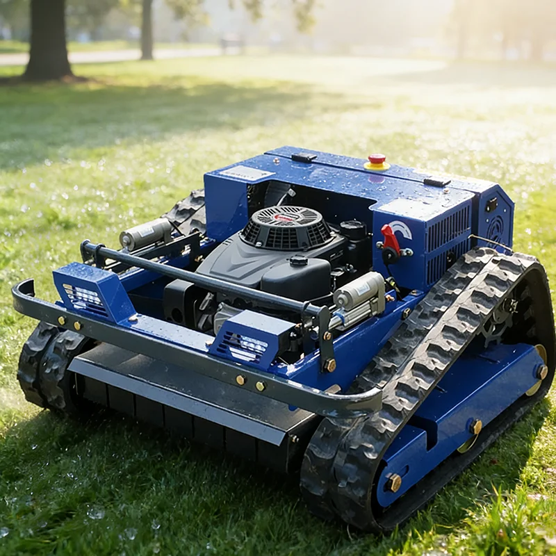 

Customized remote-controlled crawler lawn mower for agricultural land reclamation and grass crushing