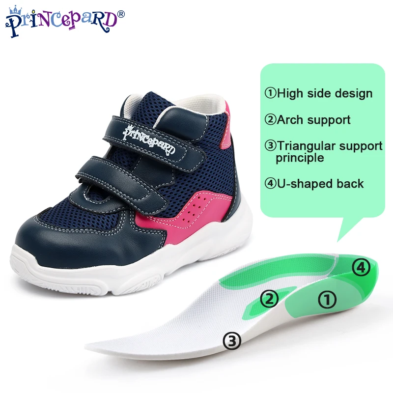 Orthopedic Kids AFO Shoes for Boys and Girls Princepard Toddler First Walking Corrective Sneakers with Arch Support