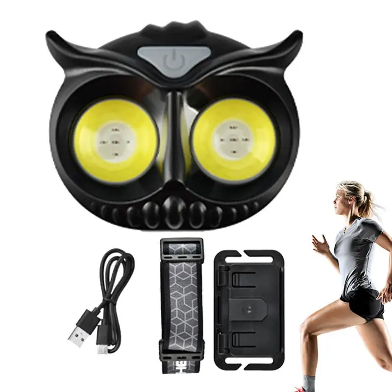 Head Lights For Forehead Bright Flashlight For Head Battery Powered Outdoor Toy Head Lamp Flashlight Lightweight Cartoon Owl