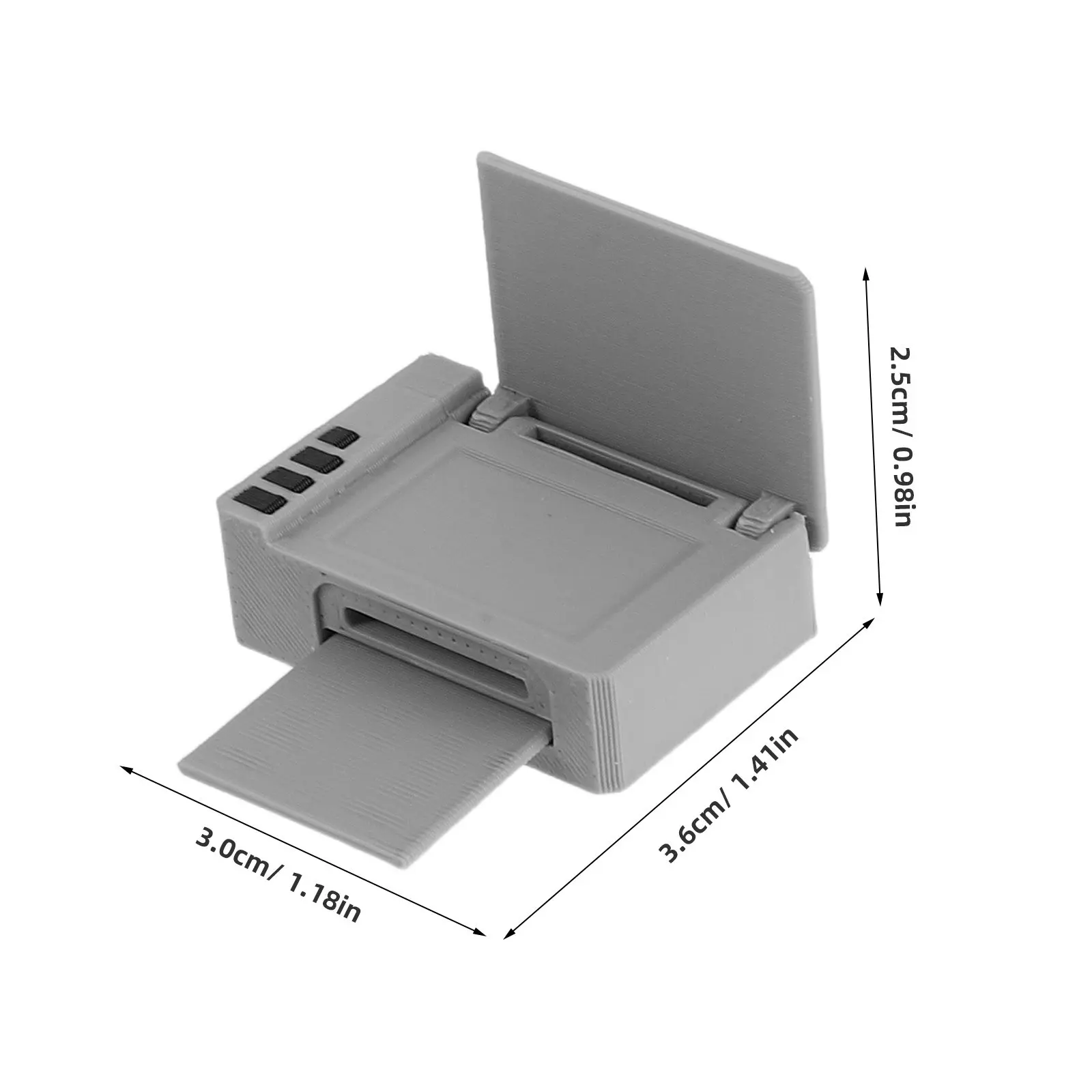 3Pcs Miniature Printer 1 12 Scale Realistic Plastic Molded Micro Office Scene Accessories Miniature Desk Furniture Display
