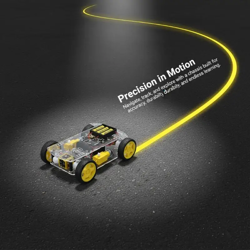 Smart 2WD Robot Car Kit DIY Chassis for Educational Toys with Line Tracking Capability Beginner Robotics School Project Set