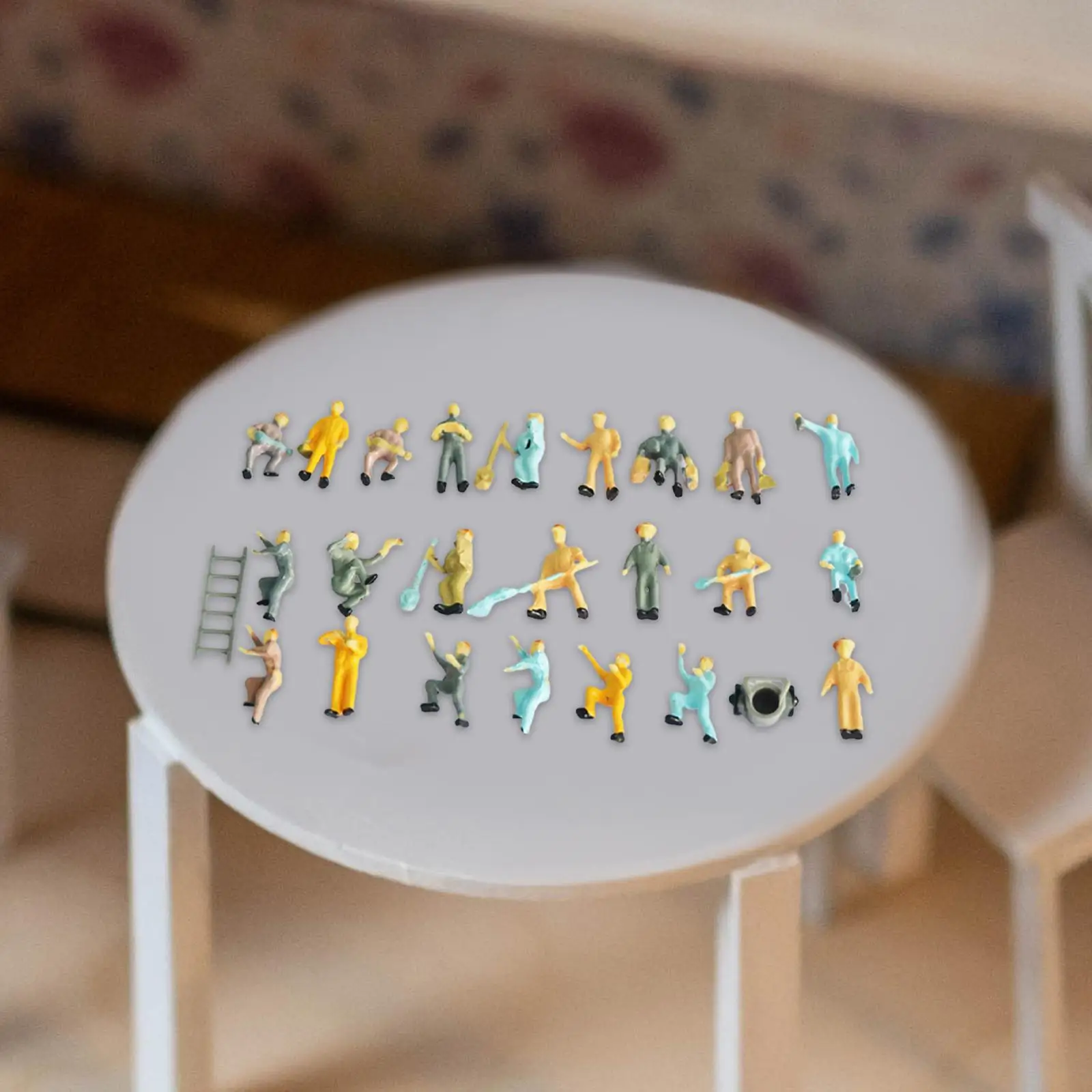 25 stuks 1/87 Mini Spoorwegwerker Figuur Scènes Miniatuur DIY Projecten Decor