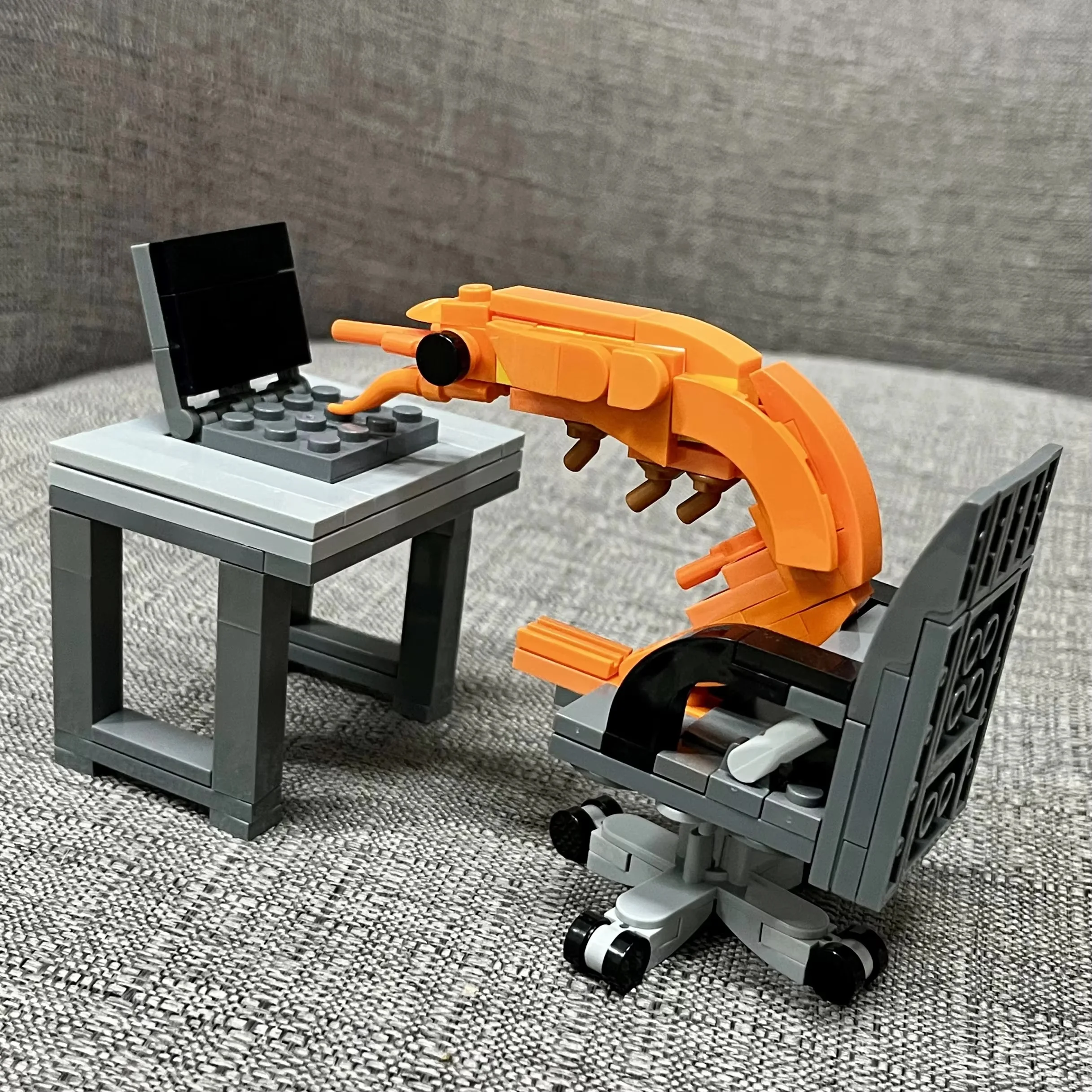 MOC Building Block Shrimp Model Doll Network Celebrity Creative Imitation Show Gift Christmas Gift