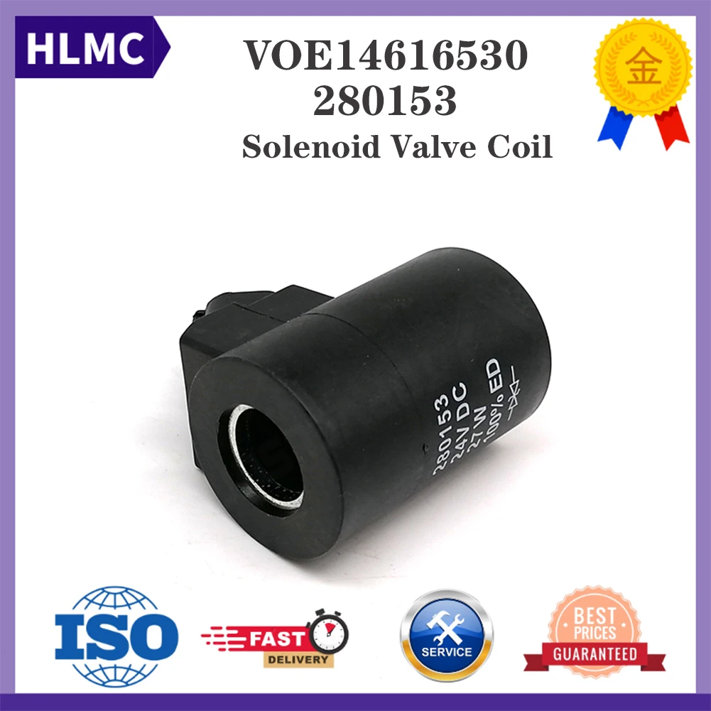 

280153 EC360B EC380D EC460B EC480D 24V 27W Excavator Hydraulic Cooling Fan Coil Valves Solenoid Valve Assy 14616530 VOE14616530