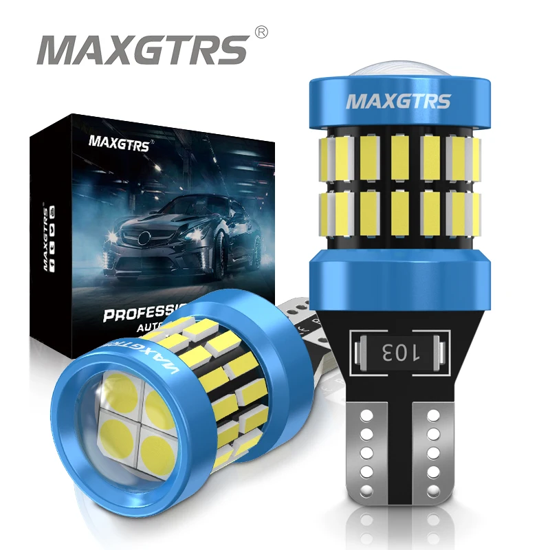 2szt. 1400LM Super Bright T15 W16W LED No Error 4014 SMD 921 912 Lampa LED do samochodowych świateł cofania CANBUS 6500K Biały