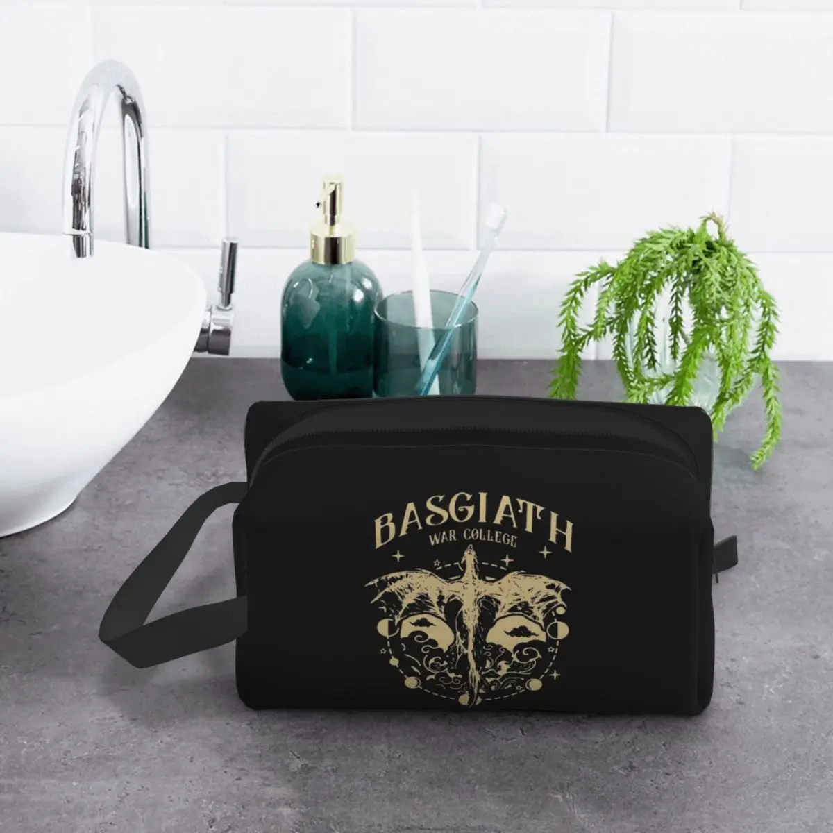 

Basgiath War College 20 Fourth Wing Makeup Bag Cosmetic Organizer Storage Dopp Kit Toiletry Cosmetic Bag for Women Beauty Travel