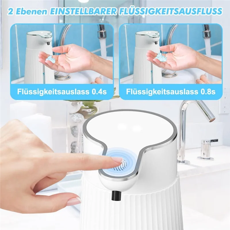 GIGI Automatische zeepdispenser Zeepdispenser 400 ml USB oplaadbare elektrische zeepdispenser
