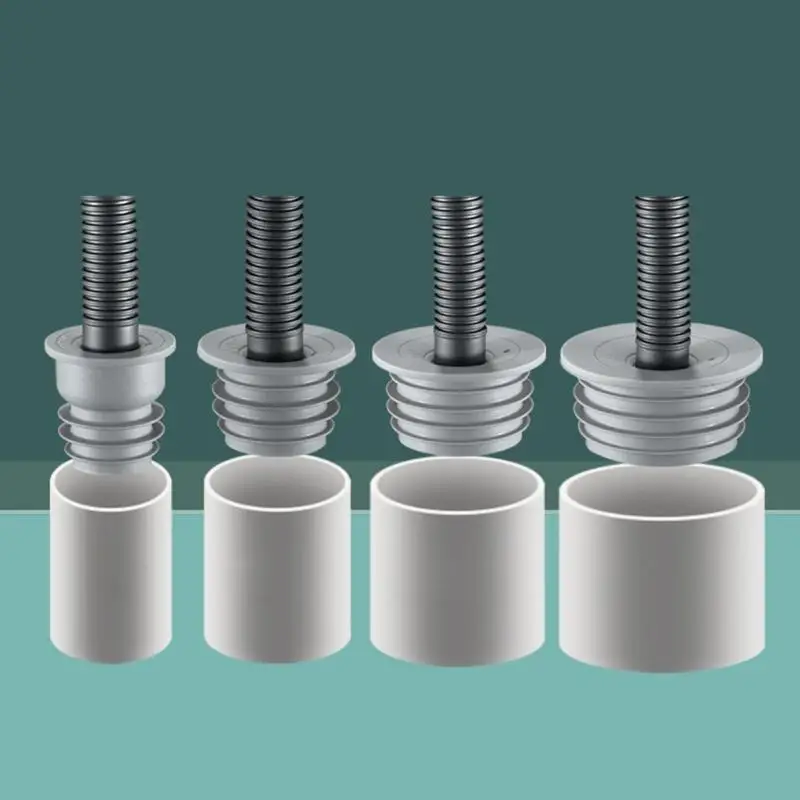 R1WB Tubo drenagem Mangueira Silicone Plug TPR Anel vedação esgoto cozinha anticorrosão