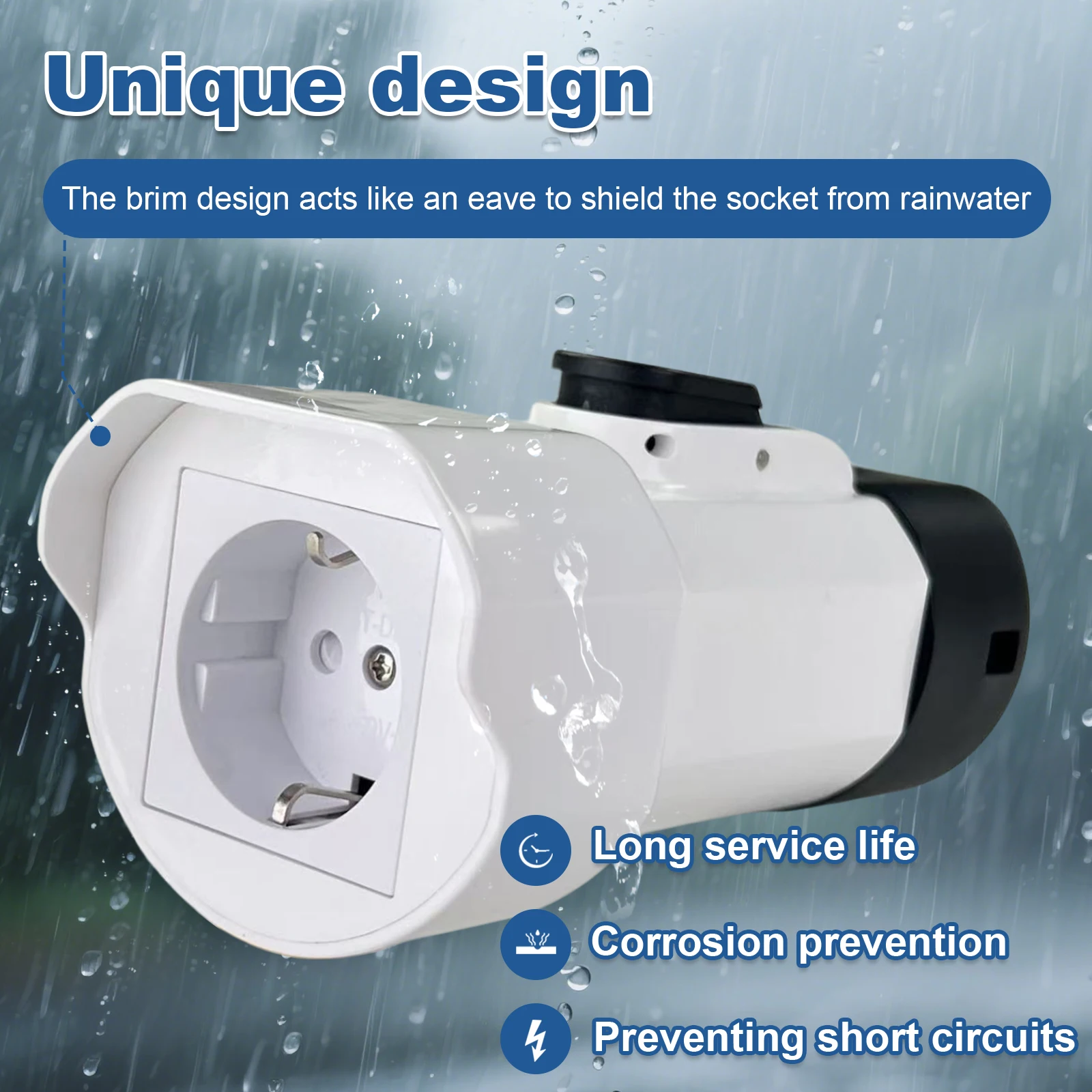 EVqiaoyi الترجمة: محول التفريغ Type2 V2L 16A 3.5KW، قابس التفريغ للسيارة Type2 بمقاس مقبس الاتحاد الأوروبي، لاستخدام في التخييم، متوافق مع سيارات MG و Renault