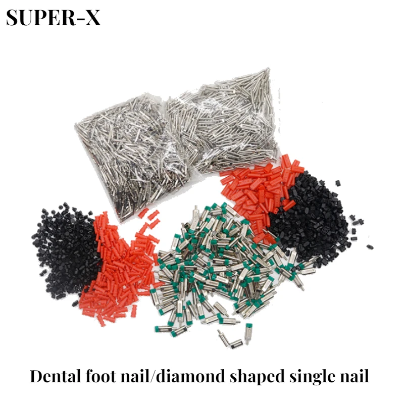 500/1000PCS/set  Dental Lab Dowel Pin Double Nail Gypsum Nail with Sleeves Pins Equipped with Pindex Sleeve Denture Material