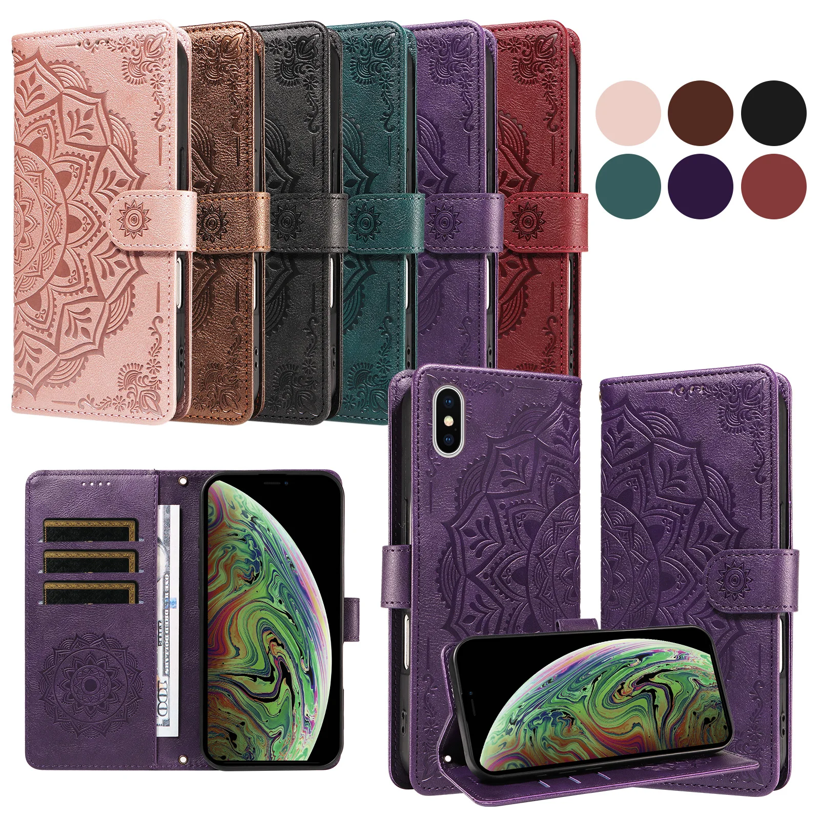 

Luxury Flip Wallet Case for Huawei Nova 12S 9 11 SE 12 Lite 14 4E 5T 8i Y70 Plus Y90 Cover Embossed Leather Card Slot Phone Bag