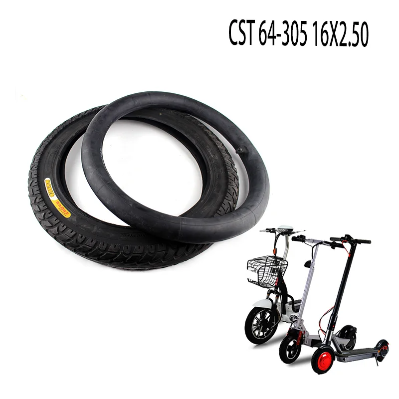 Neumático interior y exterior 16x2.50 64-305 compatible con bicicleta eléctrica, triciclo convertible SCHWINN para niños, neumático de bicicleta 16x2.5 16*2.5