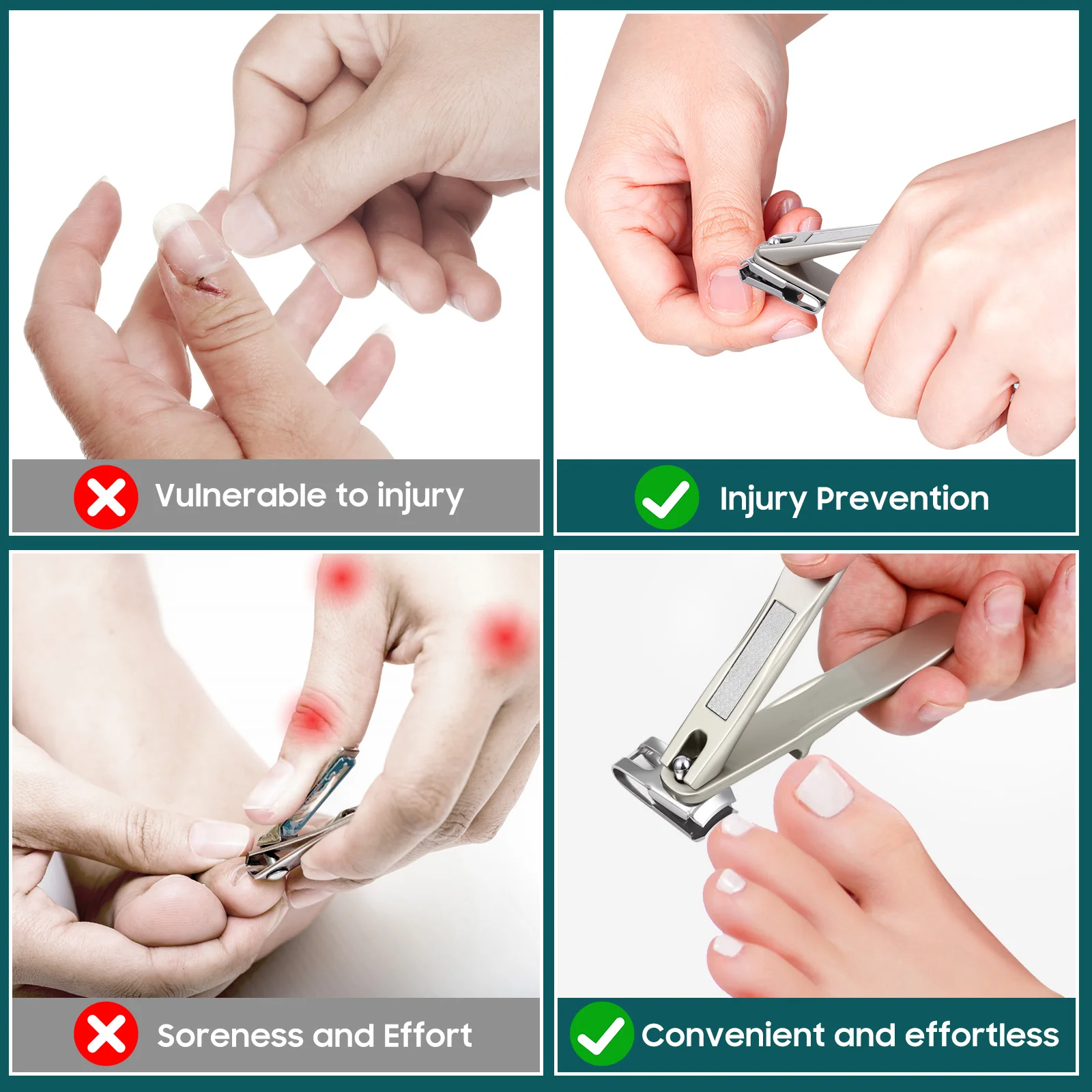 

Professional Rotatable Nail Clipper 360 Degree Swivel Stainless Steel Nail Cutter Manicure Trimmer for Fingernail Toenail Care