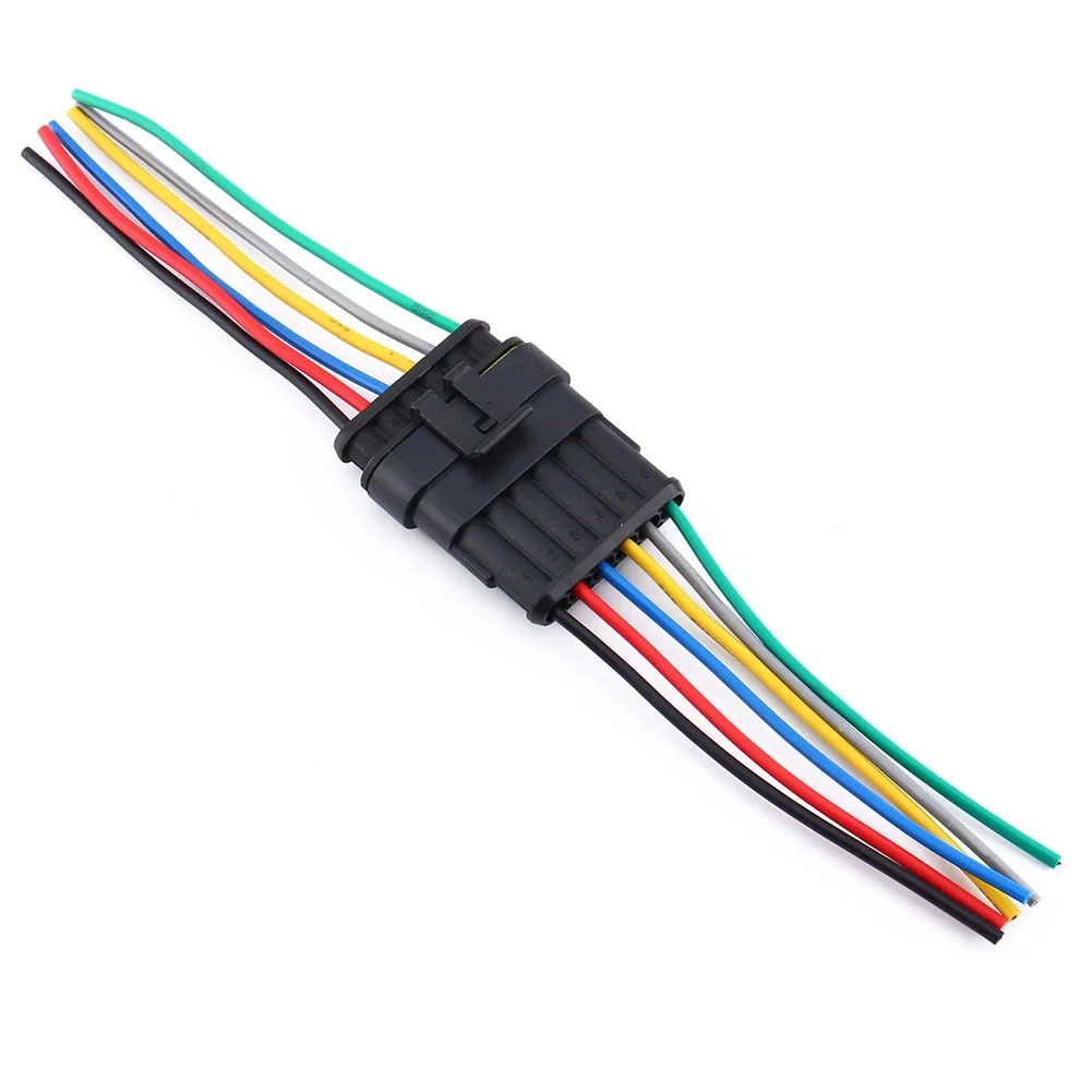 Automotive waterproof connector 6 wires sealed waterproof wire connector for motorcycle scooter car