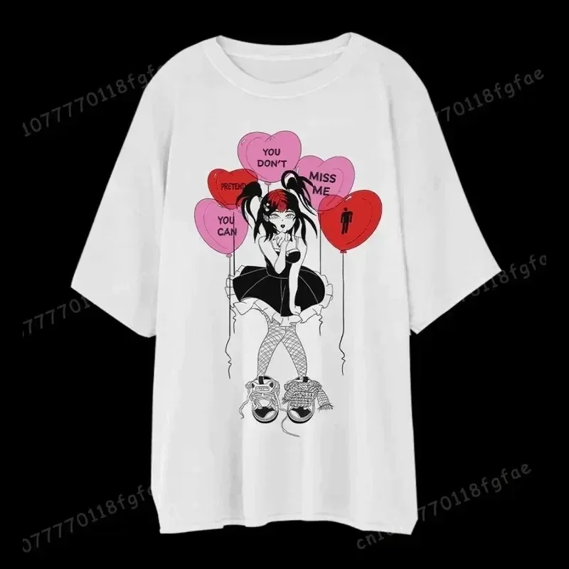 2024 Tour Concert B-Billie Eilish T-shirt Hip Hop Casual Tshirt O-Neck Short Sleeves Fashion Men Women Luxury High Quality Tees