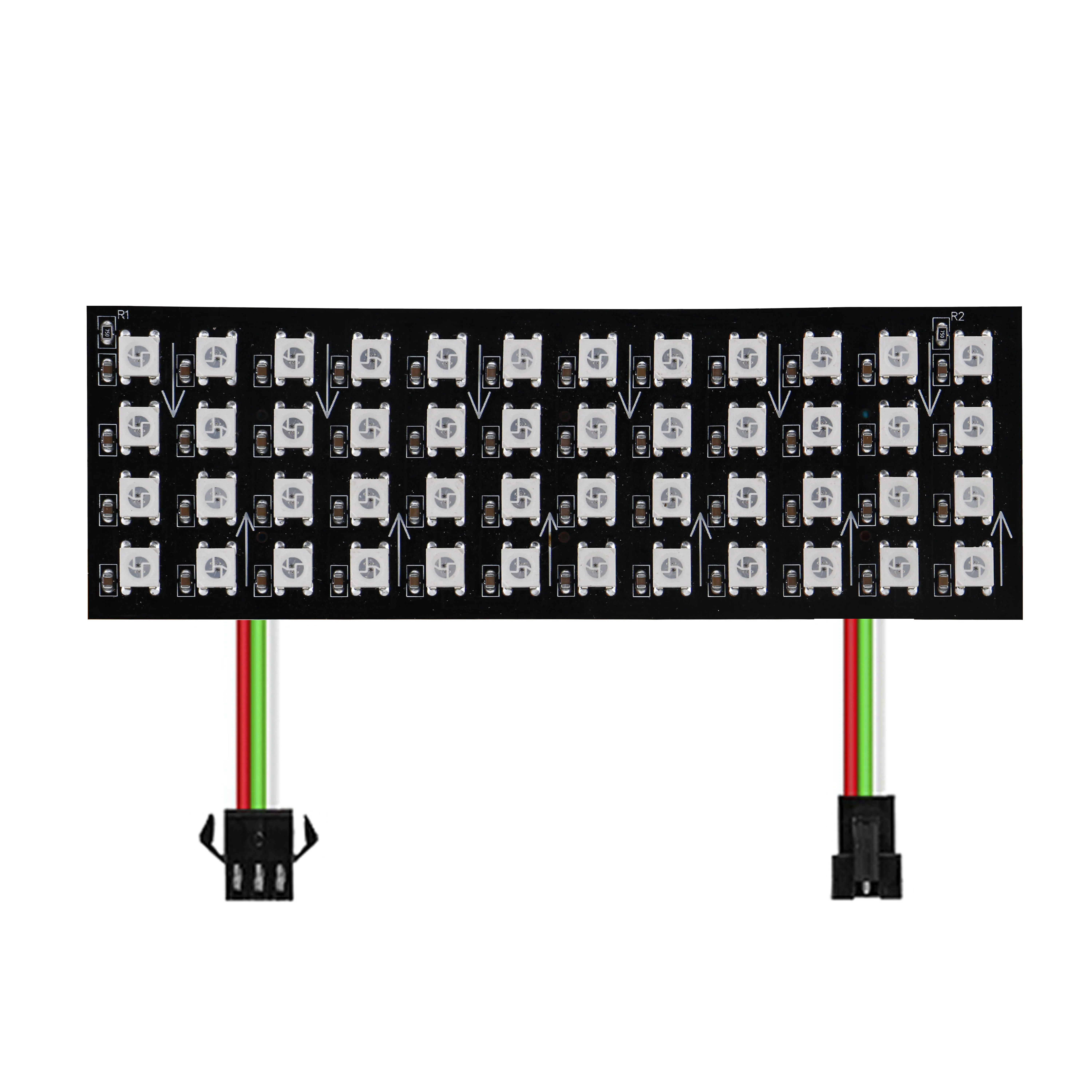 1-10 Stuks WS2812B RGB Flexibele 4X12 8X8 16x16 8x32 Pixel Led-paneel Matrix Scherm Module WS2812 Individueel Adresseerbare IC DC5V