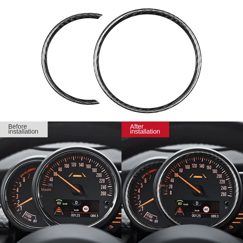 Real Hard Carbon Fiber Car Tachometer Stickers For MINI ONE Cooper S JCW F54 F55 F56 F57 F60 Car Interior Parts