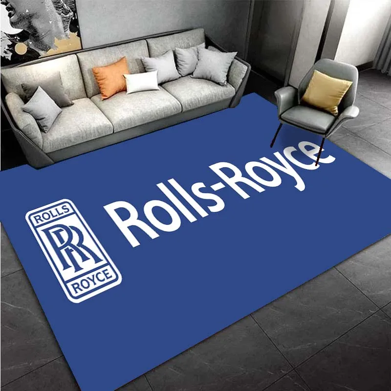 R-Rolls-Royce Luxury Motor Cars Brand Area Rugs for Living Room Bedroom Decoration Rug Children Play Room Mats Anti-slip Carpets