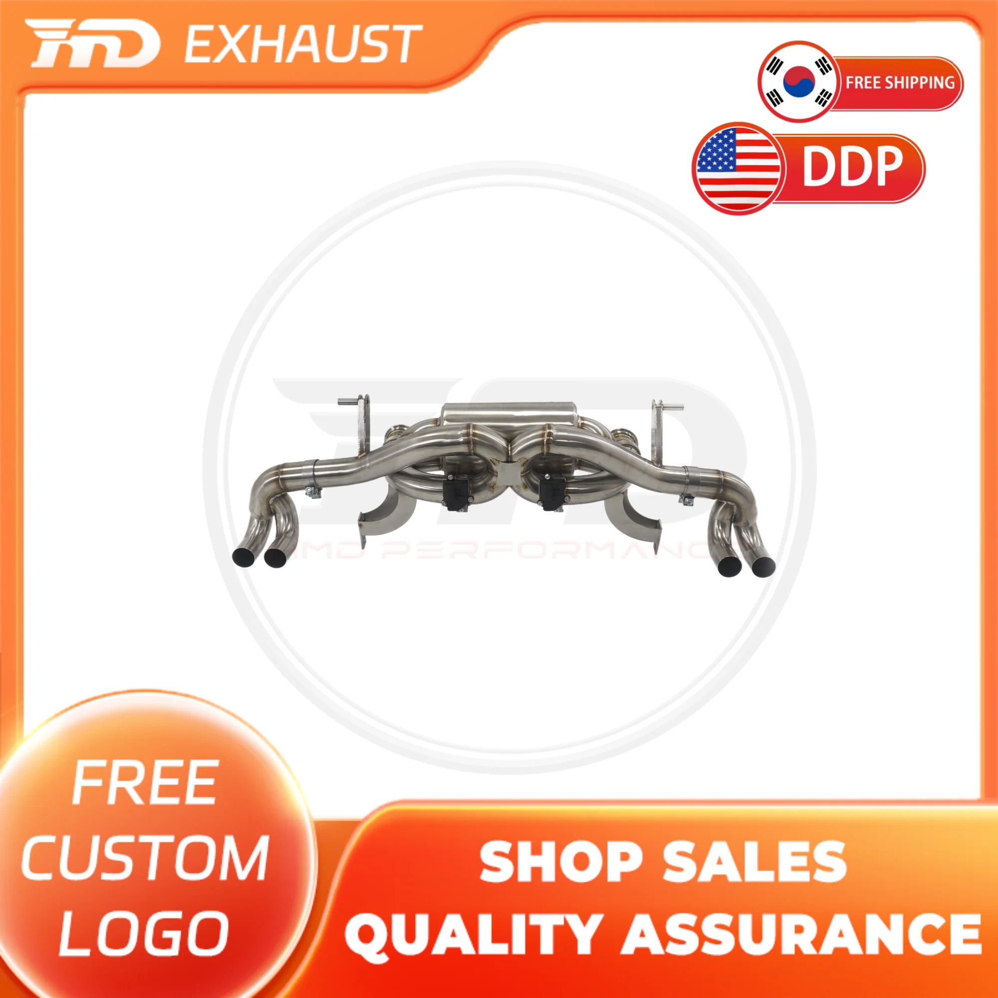 

HMD Hot Sale Performance Stainless Steel Exhaust Catback For Lamborghini Gallardo LP550 560 570 5.2 V10 With Electron Valve