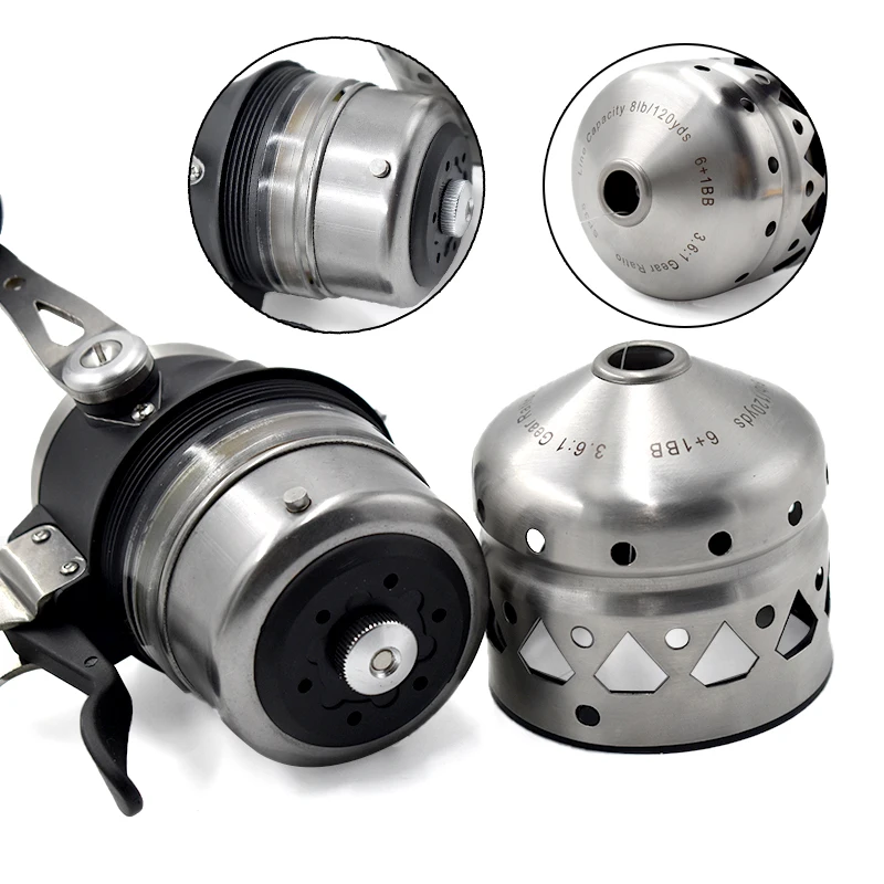 SP35 Fishing Reel 3.6:1 Stainless Steel Hunting Fishing Reel Outdoor Shooting Fish, Lure Fishing, rock fishing Accessories ﻿