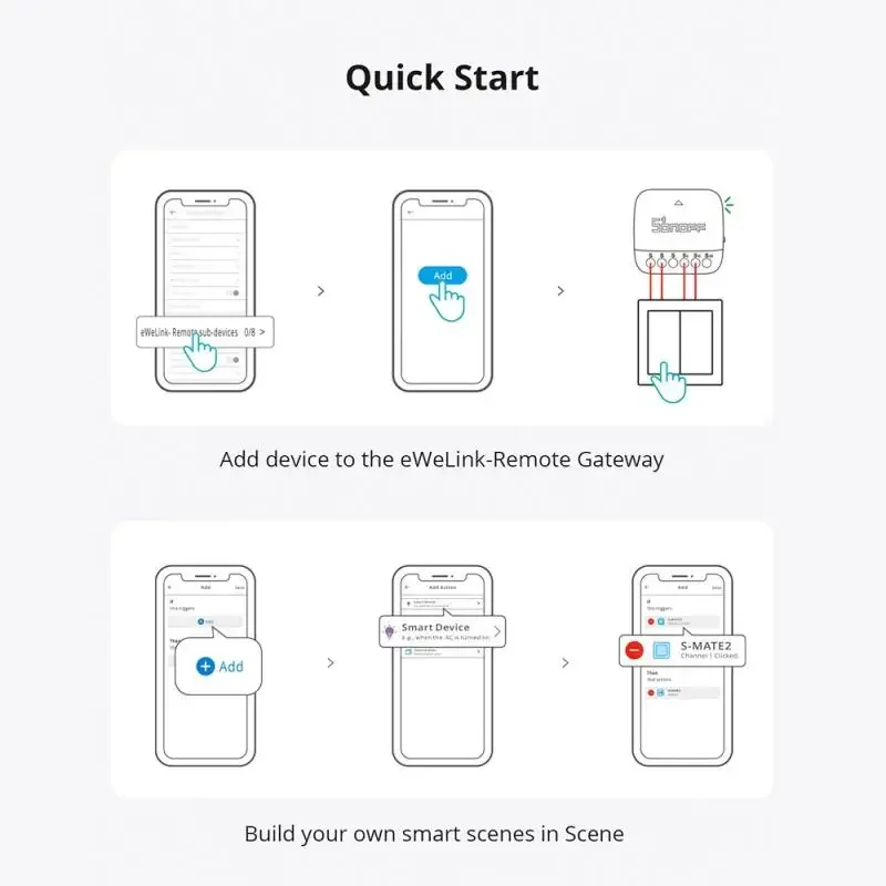 Sonoff Extreme Switch Mate S-MATE2/Minir4 Ewelink-Afstandsbediening Via Slimme Schakelaar Voor Smart Home Via Alexa Google Home Ifttt