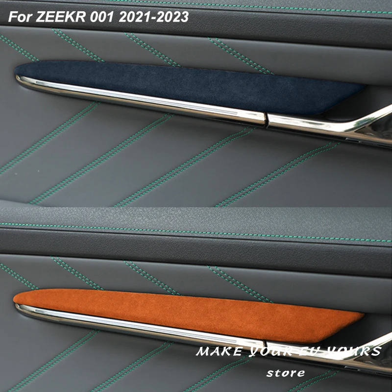 

For ZEEKR 001 2021 2022 2023 Door Panel Decorative Strip Protection Sticker Suede Alcantara Interior Accessories