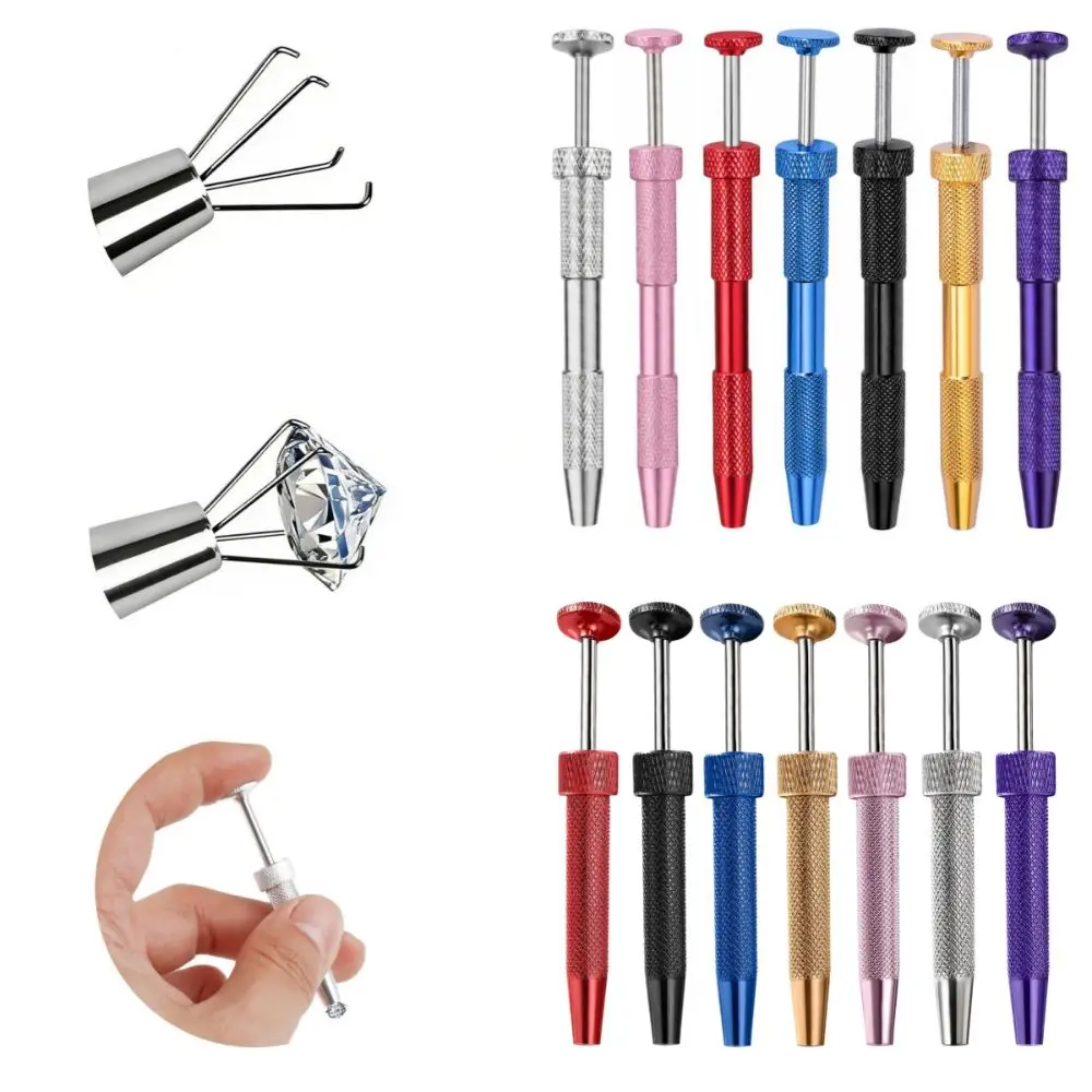 1/2pcs Stainless Steel Piercing Ball Grabbers 4-Prong Anti-Slip Multifunctional Claw Tweezers Professional Earring Tool