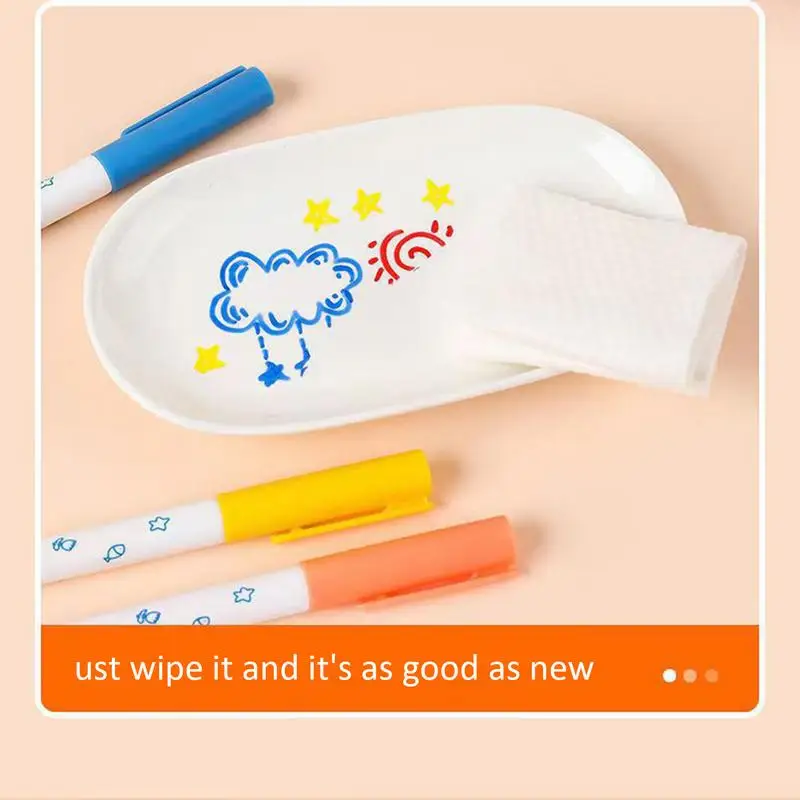 Rotuladores de pintura al agua para niños, marcadores de pizarra blanca de secado rápido, no irritantes, a prueba de fugas, 12X