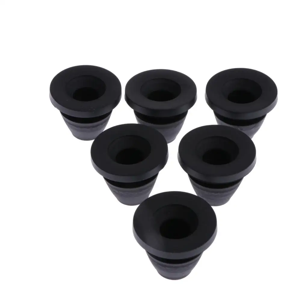 6x Motorcycle Side Covers Grommet for Touring, Rubber, Φ 28mm, Black image 2