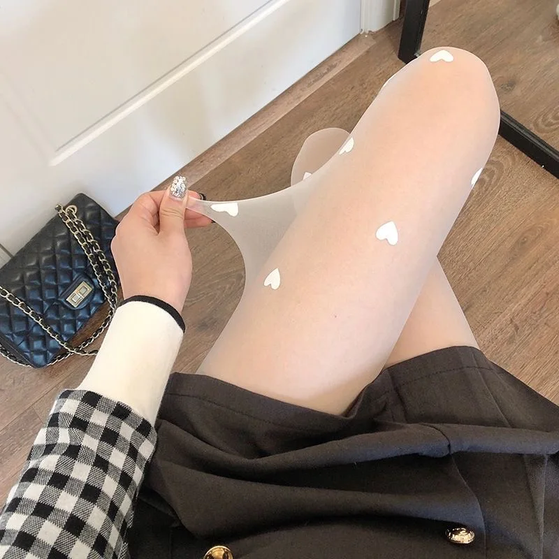 

【2 pair】stockings women's sexy socks thigh high see through sexy stockings heart Gothic lolita Lace knee high socks Japanese