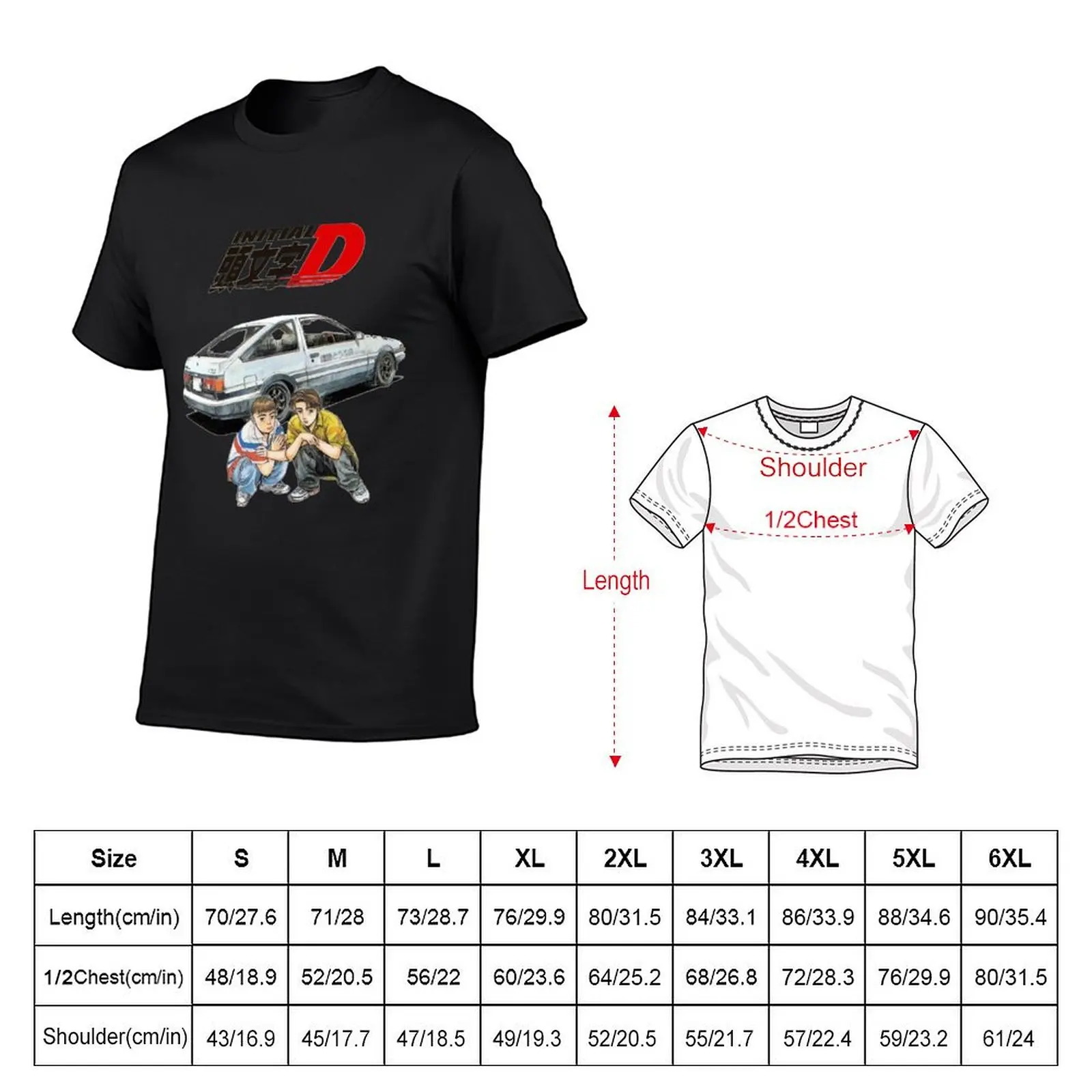 Initial D Takumi and Itsuki T-Shirt sweat rapper graphic tees sweat shirts, men