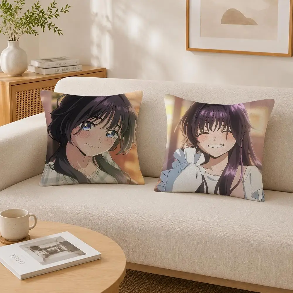 Kaoruko Waguri Cushion Cover Soft Fluffy Short Plush  Pillow Case Throw Decorative Cushion Covers for Sofa Bedroom Home Decor