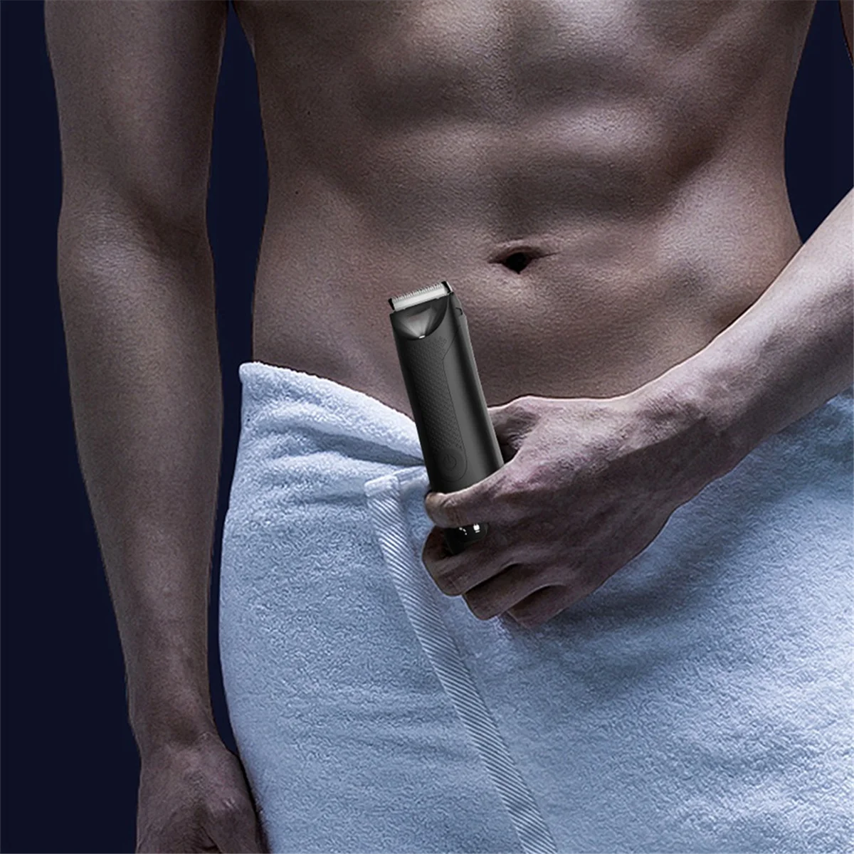 Alat cukur pria, pemangkas populer untuk pria kepala pisau keramik dapat diganti tahan air basah/kering selangkangan & pencukur tubuh, B