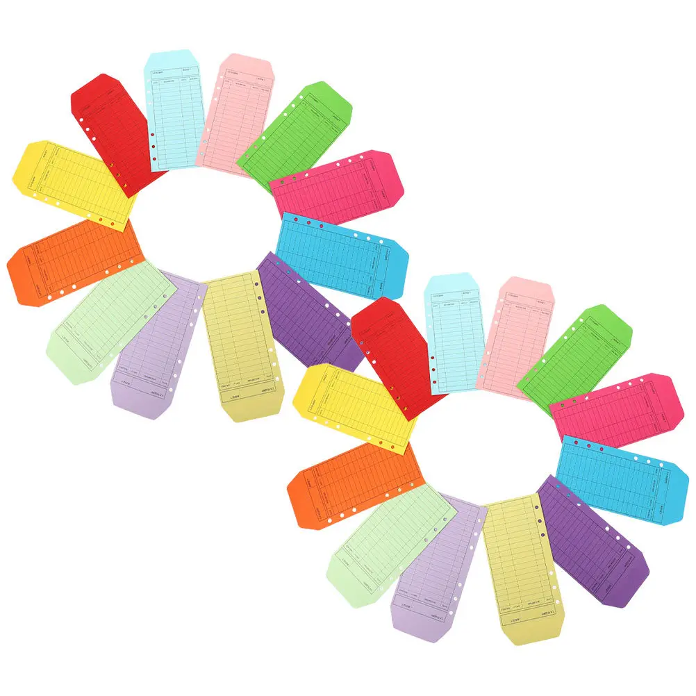 

24Pcs Cash Colorful Kraft Paper Loose-Leaf Binder Money Envelopes for Expense Tracking Budget Management