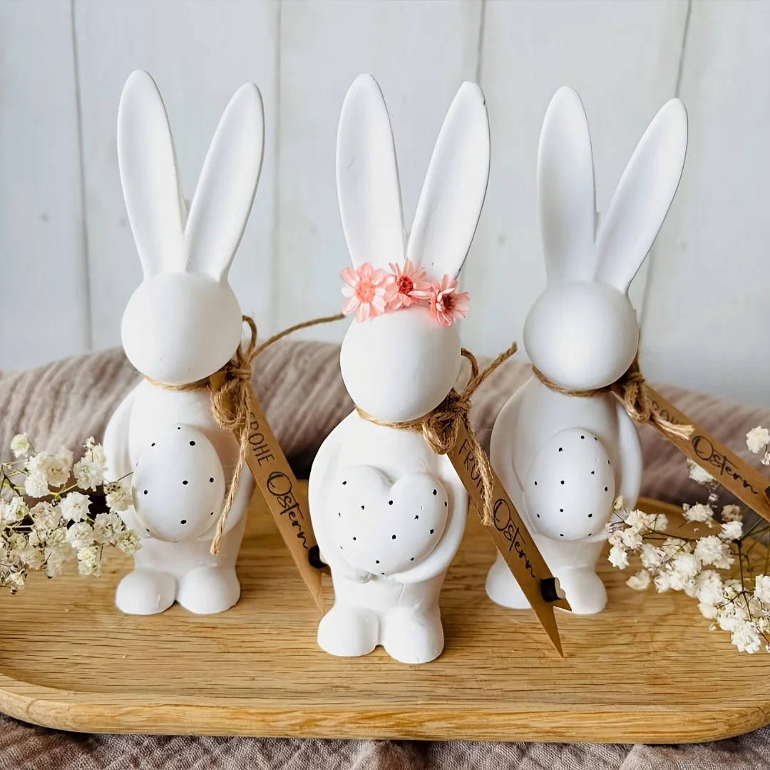 Silikon-Osterhase und Ei Kerzenformen |   Herzförmige und Hasenförmige Duftkerzen-Silikonformen für Osterdekoration