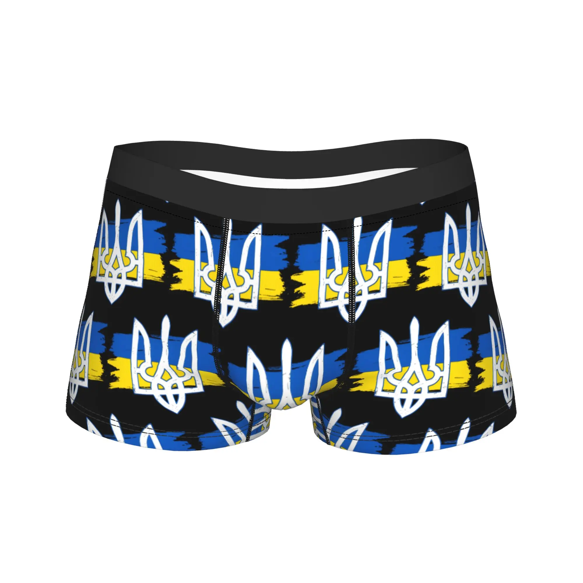Ukraine Trident Ukraine Flag Symbol Underwear  Printed Boxershorts High Quality Men Underpants Classic Shorts Briefs Gift Idea
